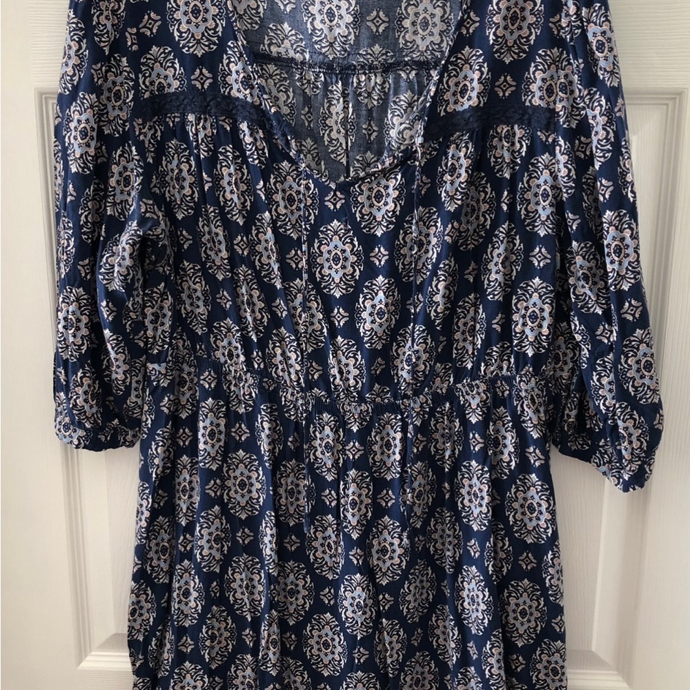 Forever 21 Size 2X Bohemian Paisley Tunic Dress Festival Peasant Medallion